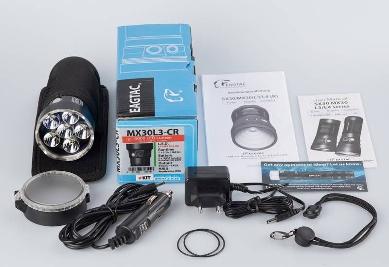 Мощный фонарь EagTec MX30L3-CR